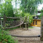 Der Gartenbereich zum Klettern